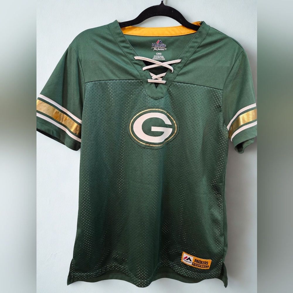 Green Bay Packers Football Womens Jersey Shirt NFL